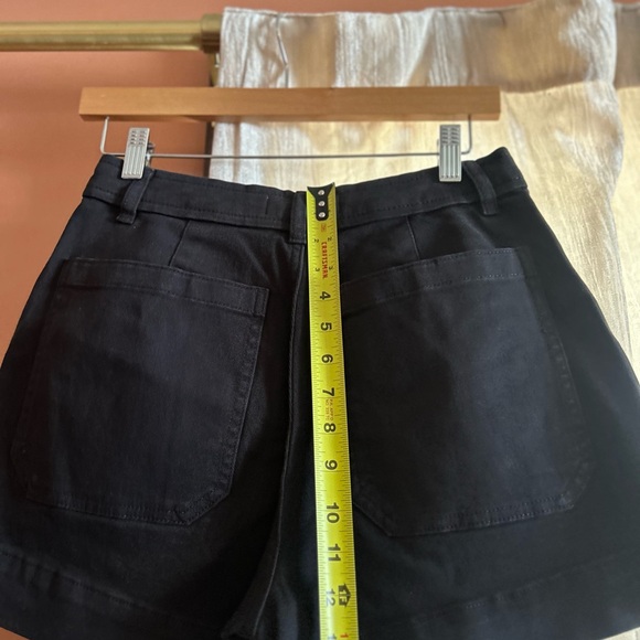 Everlane The Utility‎ Short Organic Cotton Twill High Rise Black NEW Size 2 - Picture 8 of 9
